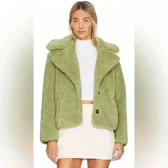 Free people Joplin Cozy Jacket in Sweet Pistachio - Picture 3 of 5